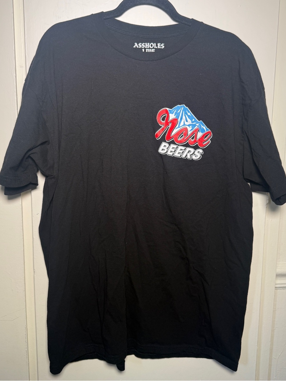 A**holes Live Forever The Black 'Nose Beers' Graphic Tee Mens XL